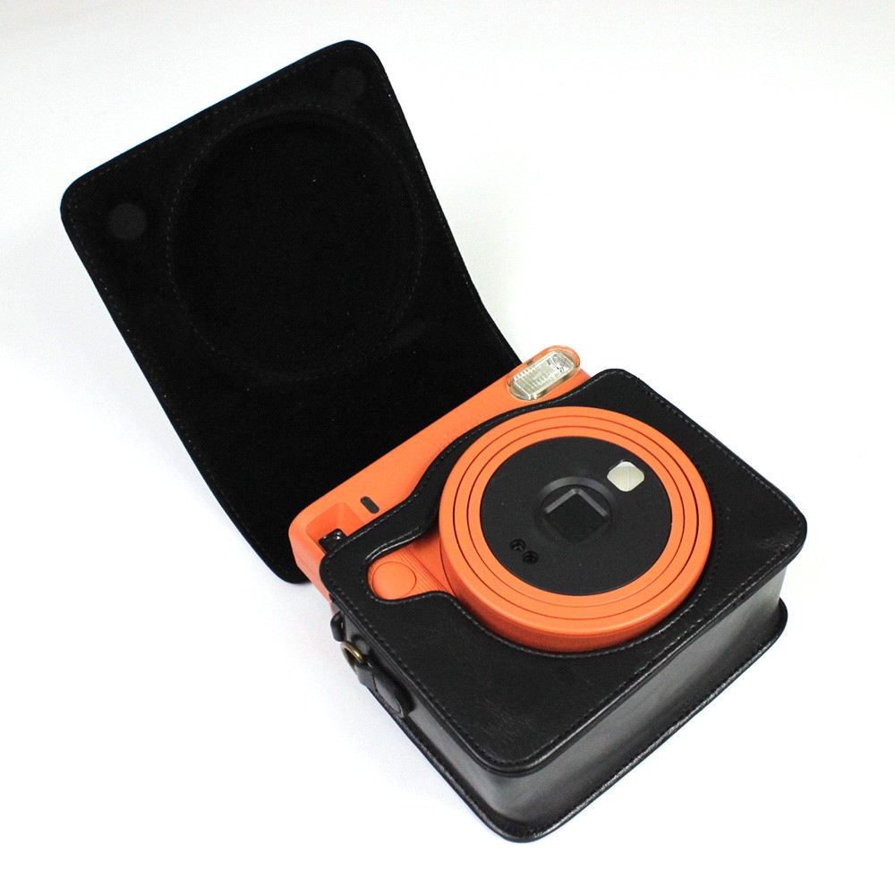 PU Leather Camera Case Cover for Instax Square SQ1 Camera Bag - Black-5