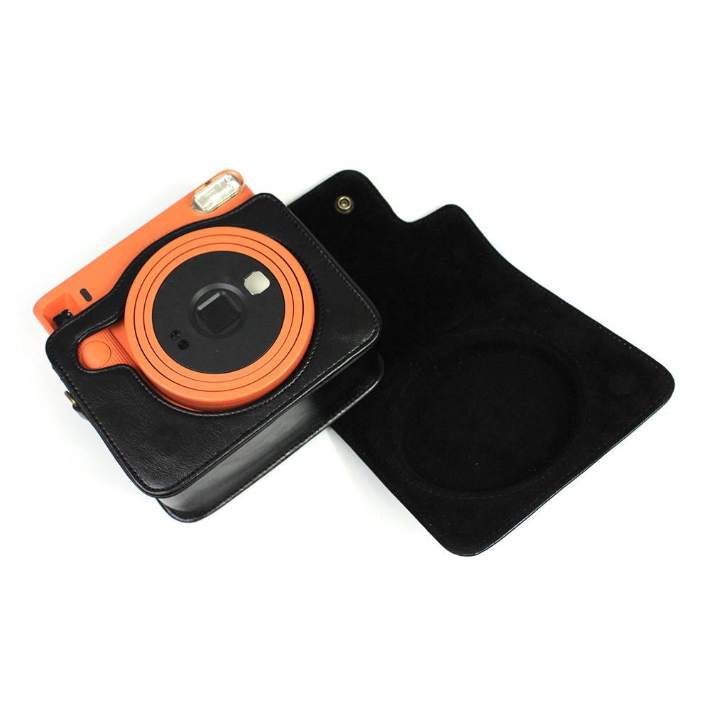 PU Leather Camera Case Cover for Instax Square SQ1 Camera Bag - Black-9
