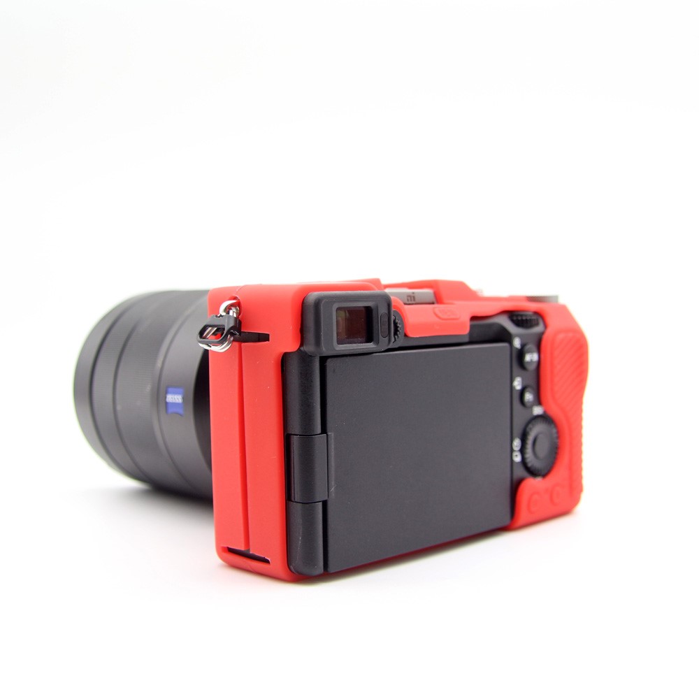 Soft Silicone Protective Skin Shell Case Cover for Sony A7C Camera - Red-2
