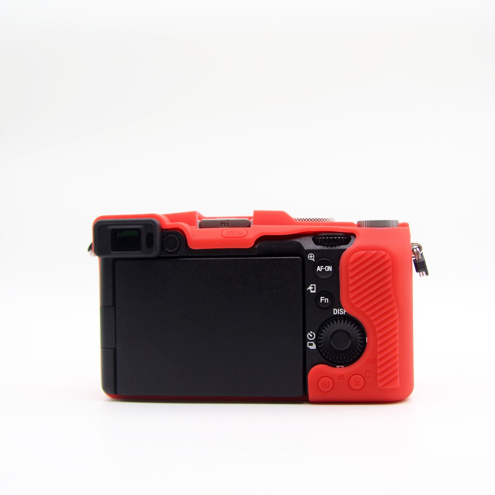 Soft Silicone Protective Skin Shell Case Cover for Sony A7C Camera - Red-5