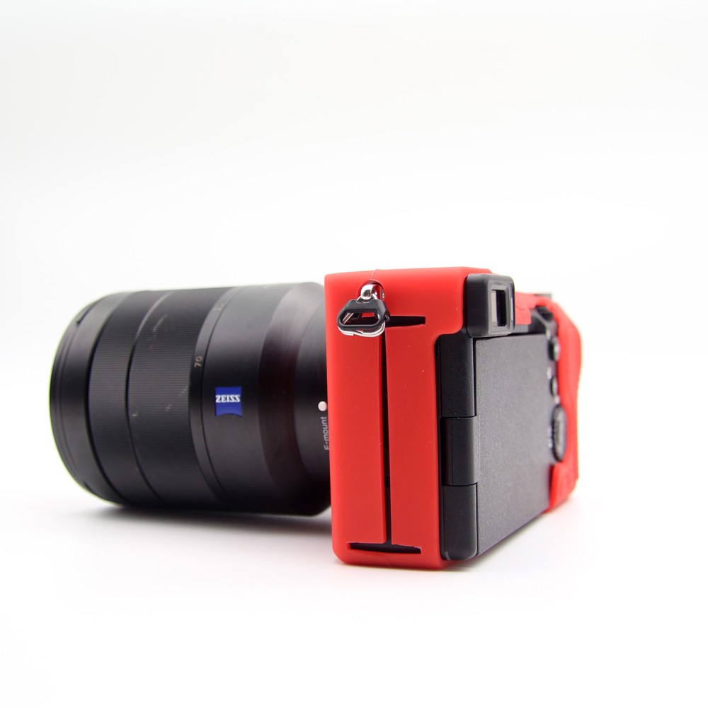 Soft Silicone Protective Skin Shell Case Cover for Sony A7C Camera - Red-8