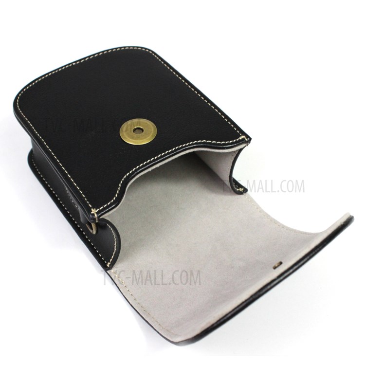 Borsa Per Fotocamera PU Custodia Protettiva in Pelle Con Spalla Per Spalline Per Canon Ricoh Sony Olympus - Nero