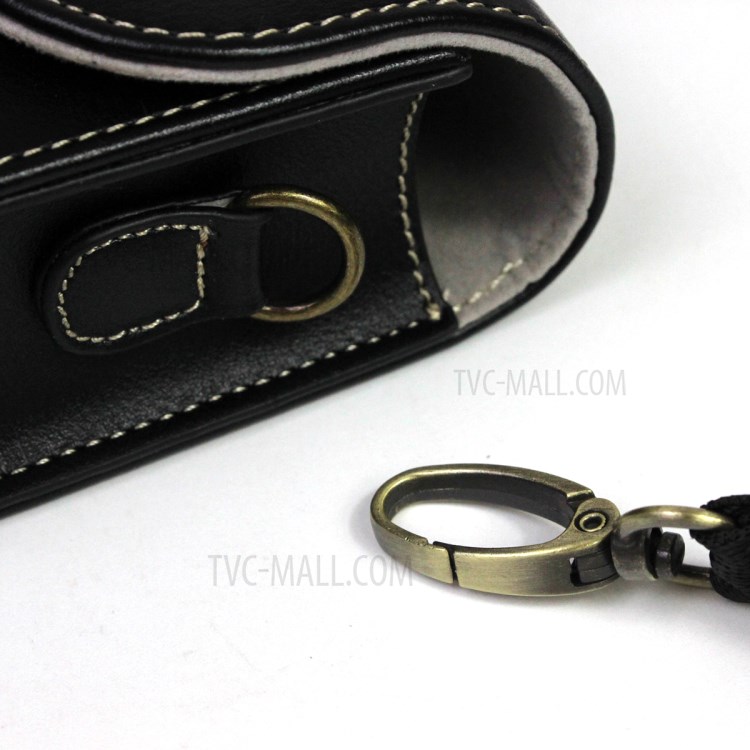 Kamera -tasche PU Leder -schutzhülle Mit Schultergurt Für Canon Ricoh Sony Olympus - Schwarz