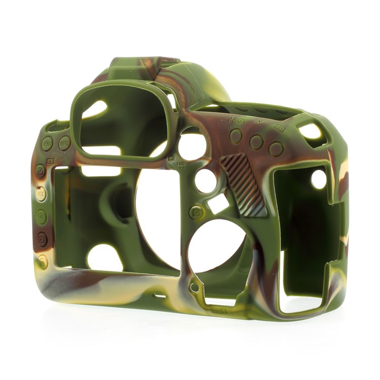 Soft Silicone Camera Body Protector Cover for Canon 5D4 - Camouflage-1