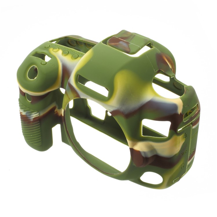 Soft Silicone Camera Body Protector Cover for Canon 5D4 - Camouflage-4