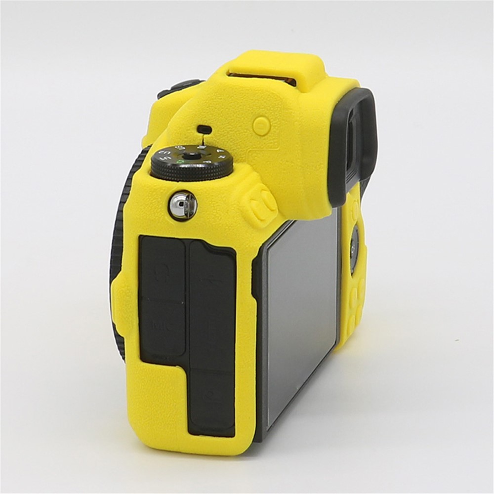 Litchi Texture Silicone Case Dustproof Camera Protective Sleeve Cover for Nikon Z6/Z7 - Yellow-5