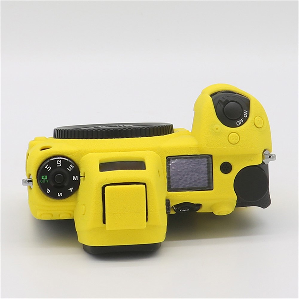 Litchi Texture Silicone Case Dustproof Camera Protective Sleeve Cover for Nikon Z6/Z7 - Yellow-9