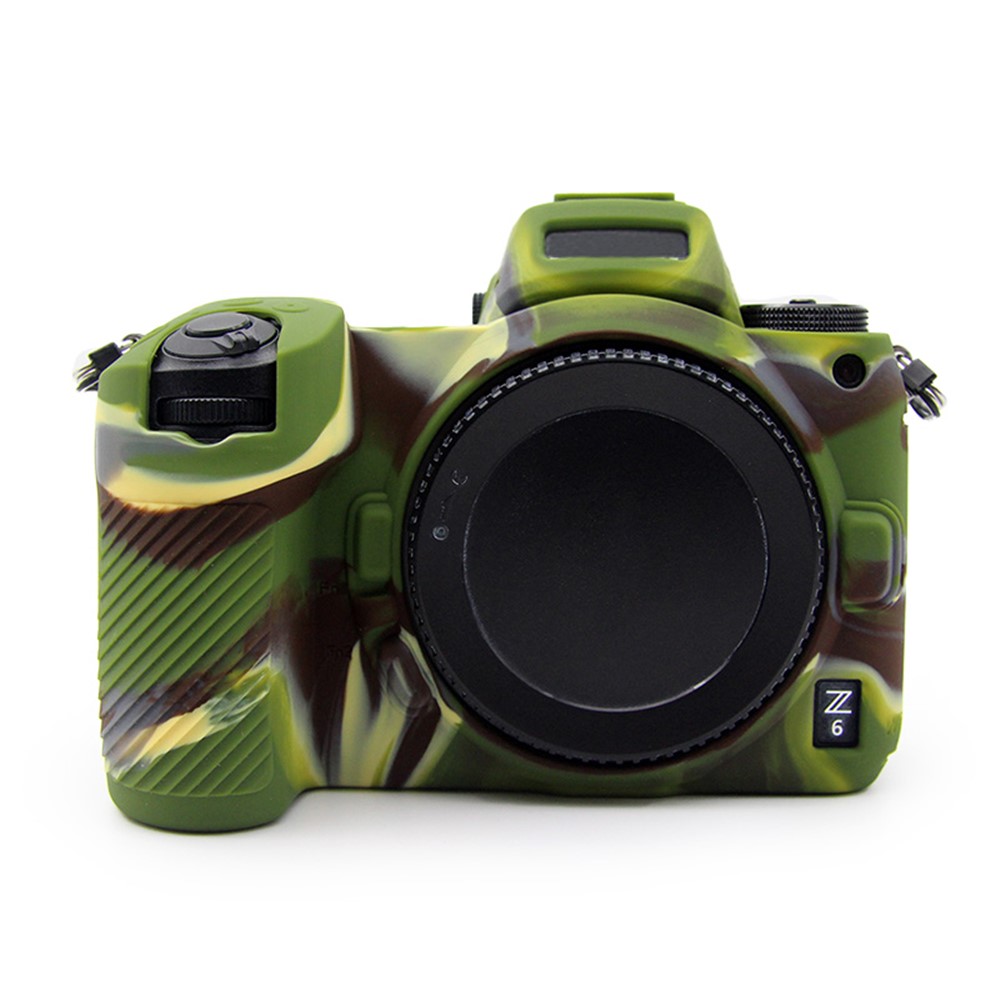 Shockproof Plain Texture Silicone Case Camera Protective Sleeve Cover for Nikon Z6/Z7 - Camouflage-1