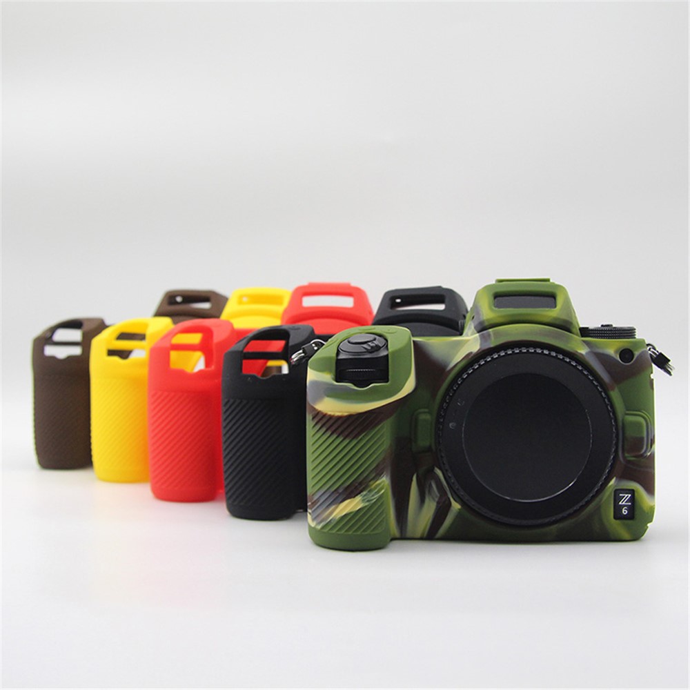 Shockproof Plain Texture Silicone Case Camera Protective Sleeve Cover for Nikon Z6/Z7 - Camouflage-6