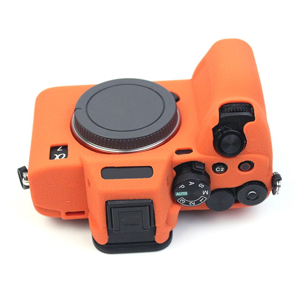 For Sony A7M4 Well-Protective Anti-collision Environmental Friendly Silicone Camera Protective Cover Case - Orange-2