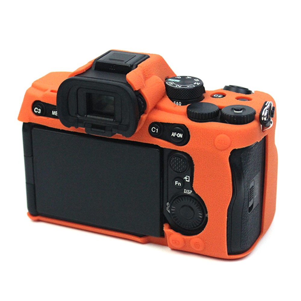For Sony A7M4 Well-Protective Anti-collision Environmental Friendly Silicone Camera Protective Cover Case - Orange-4