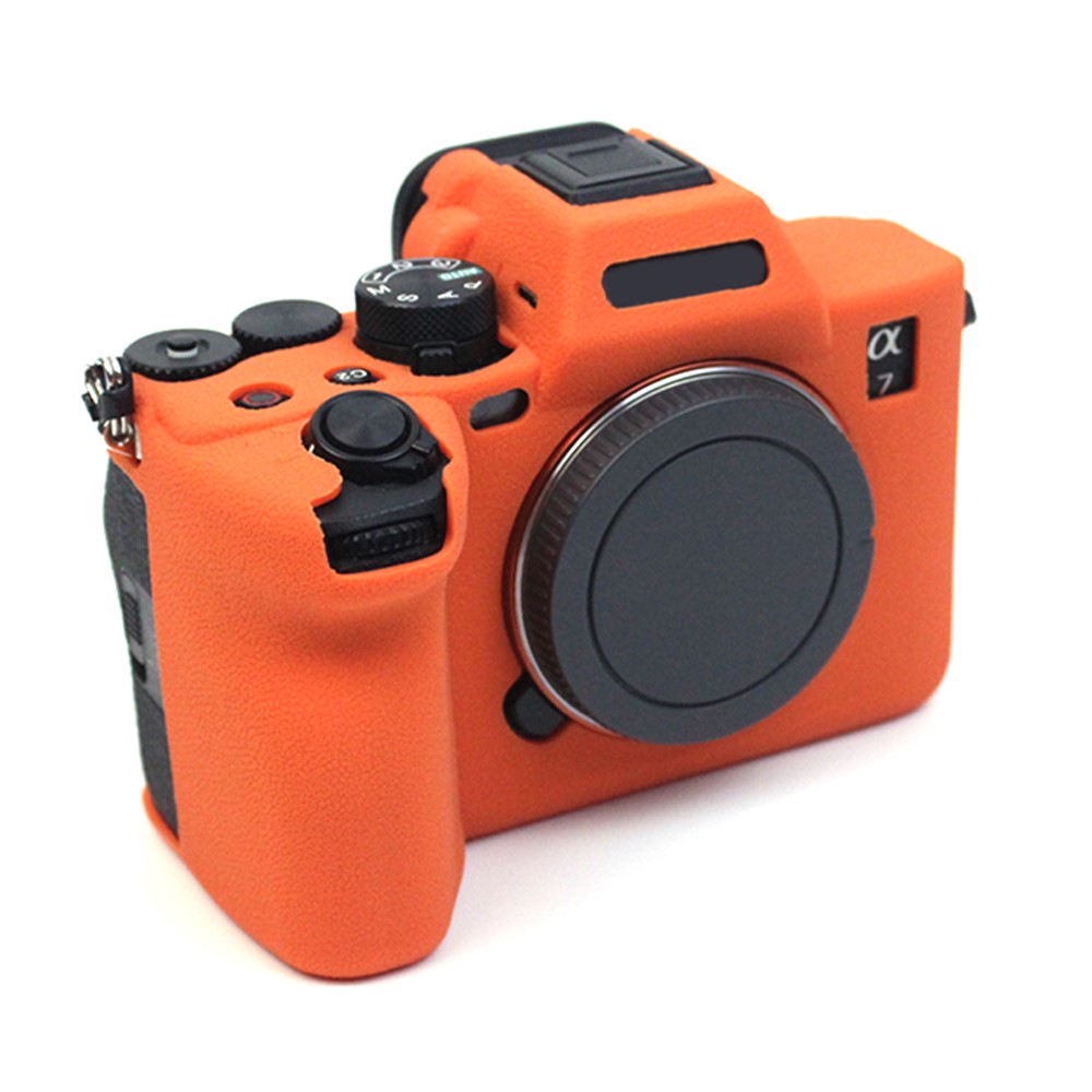 For Sony A7M4 Well-Protective Anti-collision Environmental Friendly Silicone Camera Protective Cover Case - Orange-6