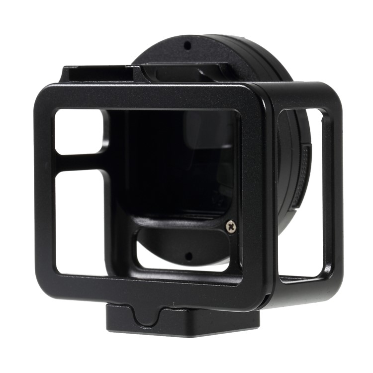 Metal Housing Hollow Frame Case for Gopro Hero 7 Black Camera with Back Door and 52mm UV Filter-2