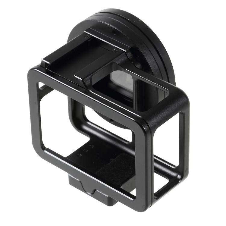 Metal Housing Hollow Frame Case for Gopro Hero 7 Black Camera with Back Door and 52mm UV Filter-3