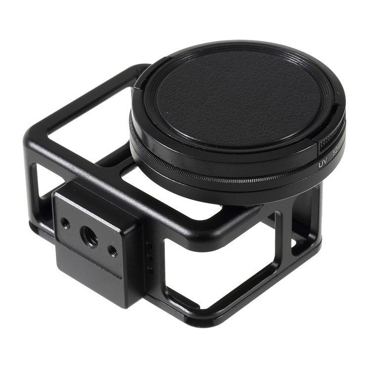 Metal Housing Hollow Frame Case for Gopro Hero 7 Black Camera with Back Door and 52mm UV Filter-4