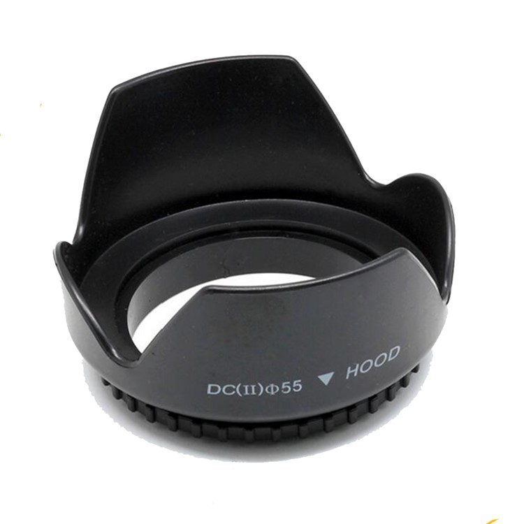 Screwed Flower Petal Sunshade Lens Hood for Nikon Canon Sony SLR DV Camera - Black-10