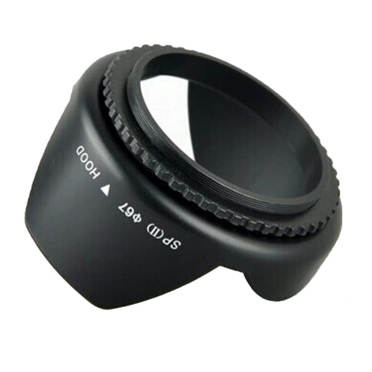 Screwed Flower Petal Sunshade Lens Hood for Nikon Canon Sony SLR DV Camera - Black-17