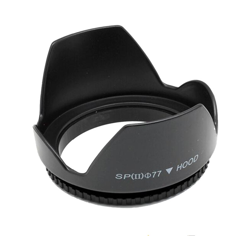 Screwed Flower Petal Sunshade Lens Hood for Nikon Canon Sony SLR DV Camera - Black-18