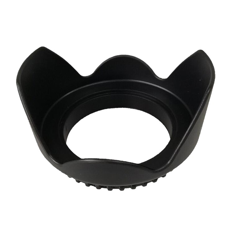 Screwed Flower Petal Sunshade Lens Hood for Nikon Canon Sony SLR DV Camera - Black-2