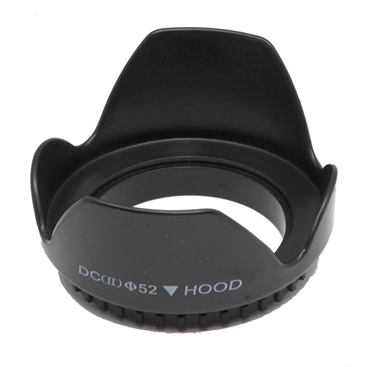 Screwed Flower Petal Sunshade Lens Hood for Nikon Canon Sony SLR DV Camera - Black-9