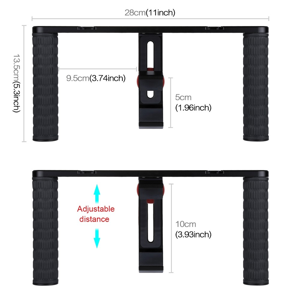 PULUZ PKT3024 4 in 1 LED Vidie Lighie LED LED Lighie Smartphone Rig Handlet Kit Tripode Per Microfoni-7