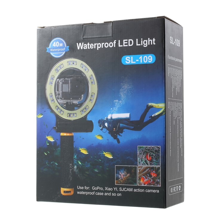 40m Diving Fill Light Waterproof Hand-held LED Light for GoPro, Xiao YI, SJCAM Action Camera-21