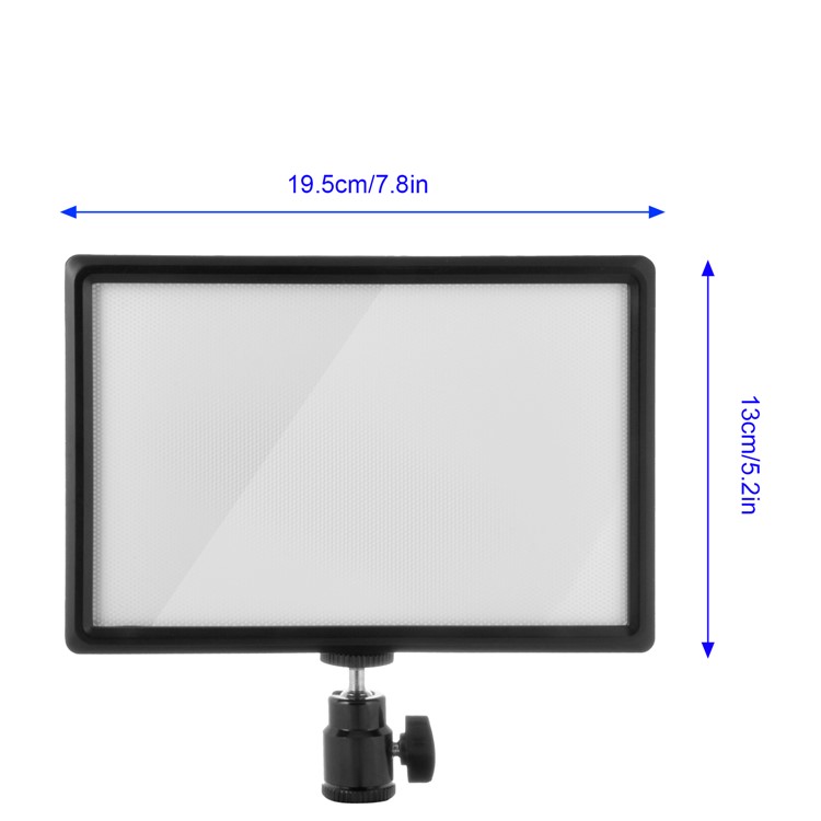 Ultra-thin Dimmable LED Video/Photo Light Panel Adjustable Brightness with Hot Shoe Mount - US Plug-7