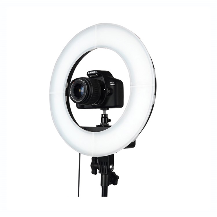 12inch LED Ring Light Stepless Dimming Photography Video Fill Lamp RL-12A Phone Clip and Metal Tripod Ball Head - UK Plug-5