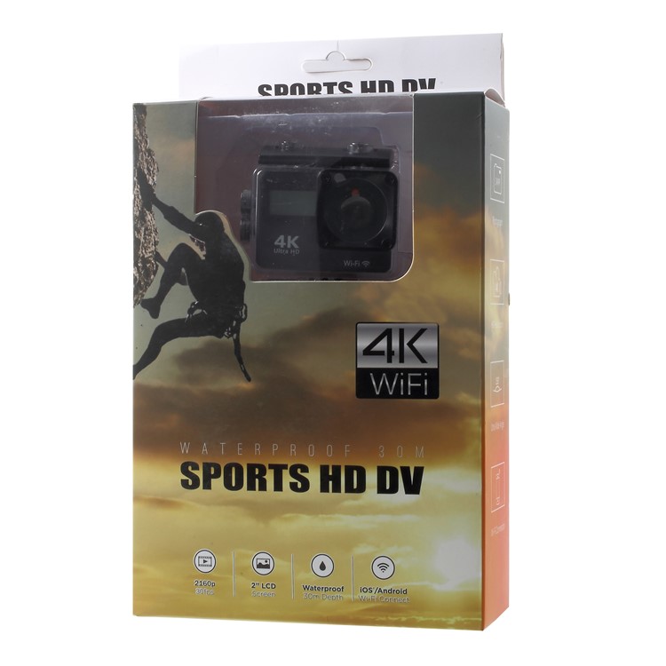 K2TD Double Screen WiFi Mini Camera Waterproof 4K Ultra HD Action Camera Outdoor DV Sports Camera-11
