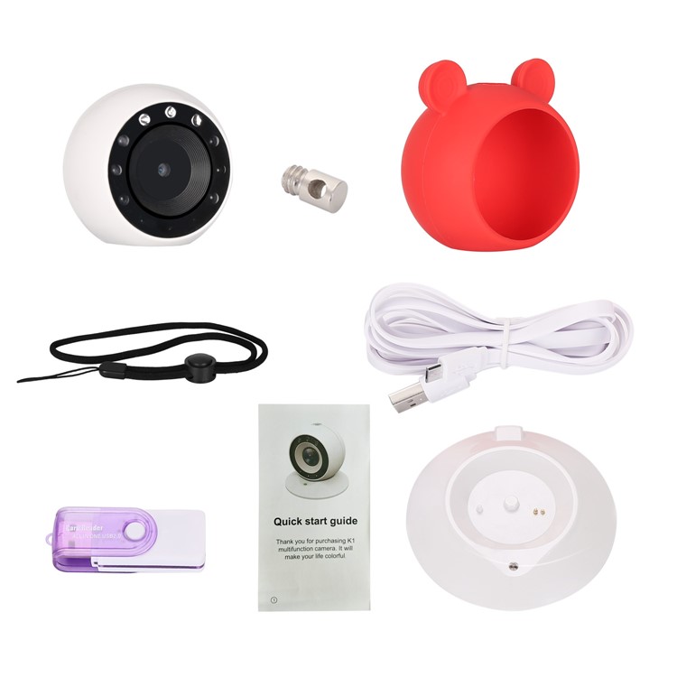 60° Lens Angle Mini Camcorder, Support Night Vision and Motion Detection - Red-2