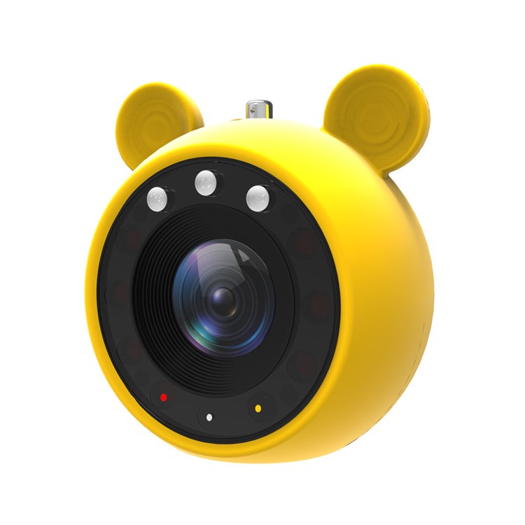 60° Lens Angle Portable Video Camera, Support Night Vision and Motion Detection - Orange-3