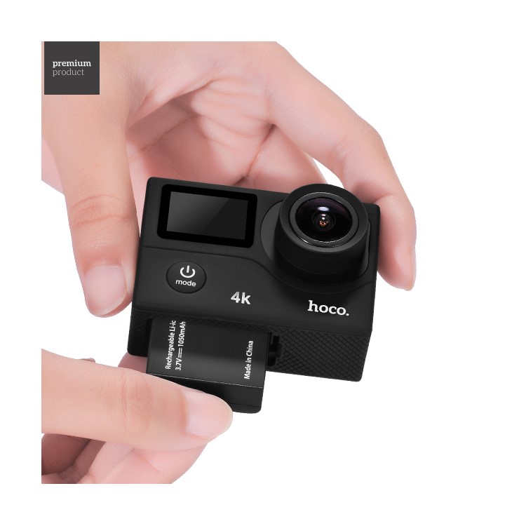 HOCO D3 2" 4K HD WiFi 6350 Chips 12MP Dual Screen Action Sports Camera with 170-degree Wide Angle Lens-3