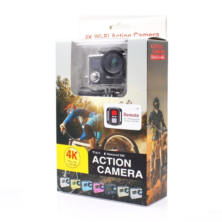 H8R 2.0-inch 2.4G Wireless Remote Control Waterproof HD 1080P 4K WiFi Sports 170-Degree Wide Angle Camera - Black-14