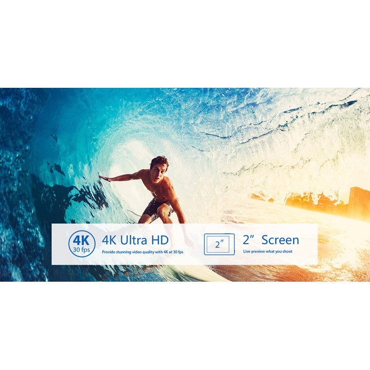 H8R 2.0-inch 2.4G Wireless Remote Control Waterproof HD 1080P 4K WiFi Sports 170-Degree Wide Angle Camera - Black-8
