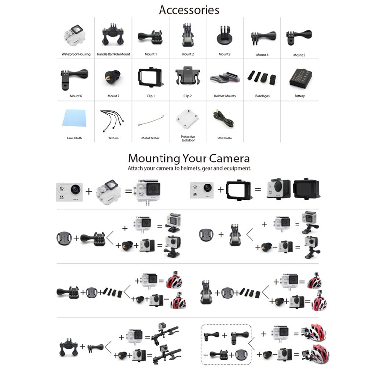 H9R 2.0-inch 2.4G Wireless Remote Control 1080P Full HD DV Sports Recorder Waterproof Action Camera - Black-21