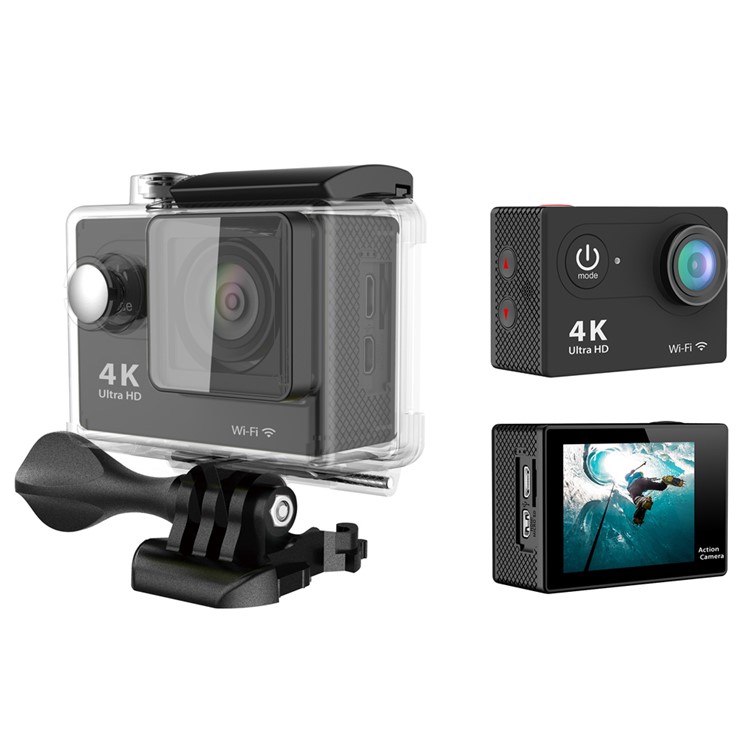 H9SE 2.0-inch 4K Ultra HD 30M Waterproof WiFi Action Camera with 150° Wide Angle Lens - Black-1