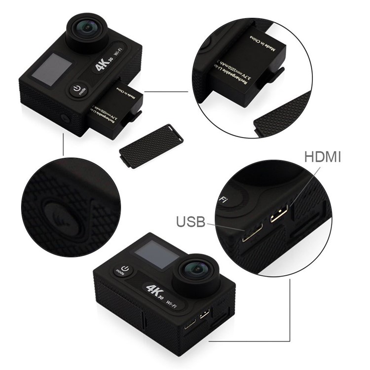 H9SE 2.0-inch 4K Ultra HD 30M Waterproof WiFi Action Camera with 150° Wide Angle Lens - Black-12