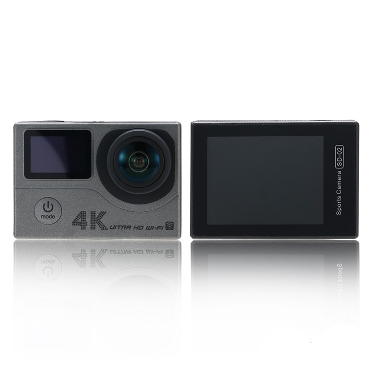 REMAX SD-02 4K Ultra HD Waterproof Sports Action Camera Built-in WiFi - Grey-1