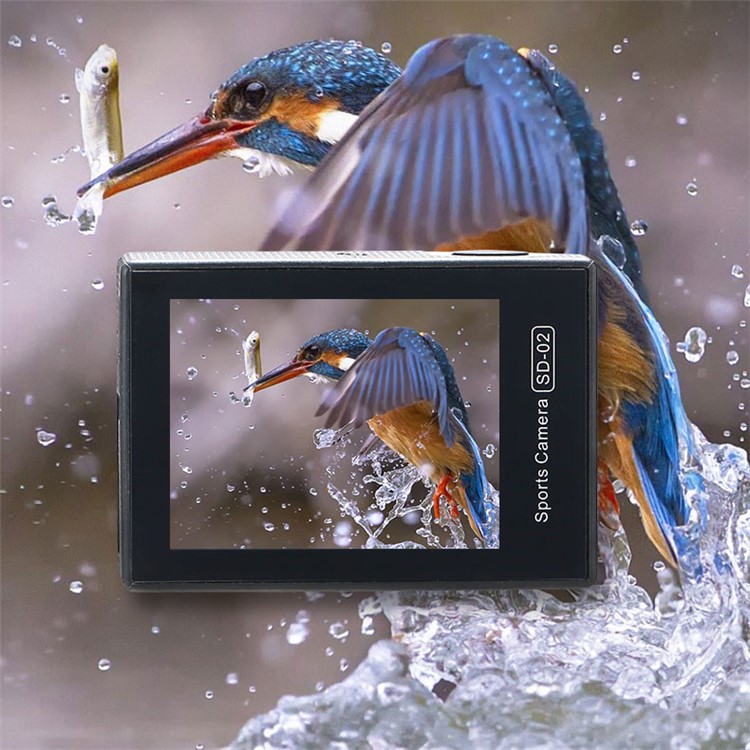 REMAX SD-02 4K Ultra HD Waterproof Sports Action Camera Built-in WiFi - Grey-6