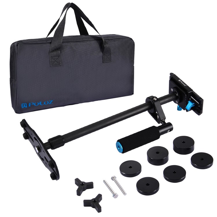PULUZ S60T 38.5-61cm Carbon Fiber Handheld Stabilizer Steadicam for DSLR Cameras DV Cameras - Black-15