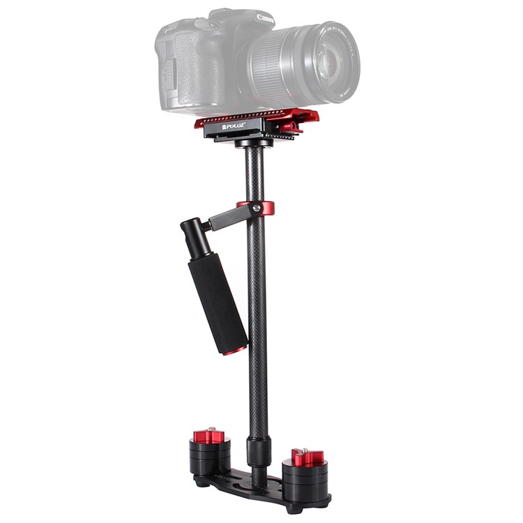 PULUZ S60T Adjustable 38.5-61cm Handheld Stabilizer Steadicam for DSLR Cameras DV Cameras - Red-1