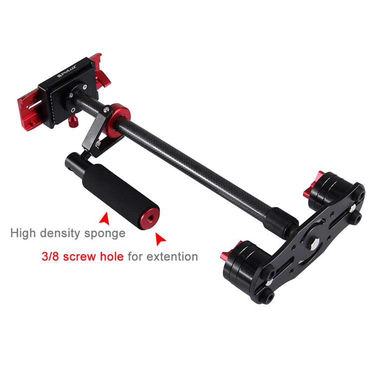 PULUZ S60T Adjustable 38.5-61cm Handheld Stabilizer Steadicam for DSLR Cameras DV Cameras - Red-10