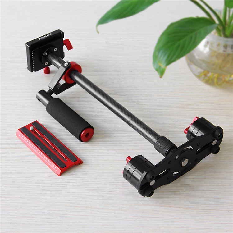 PULUZ S60T Adjustable 38.5-61cm Handheld Stabilizer Steadicam for DSLR Cameras DV Cameras - Red-18