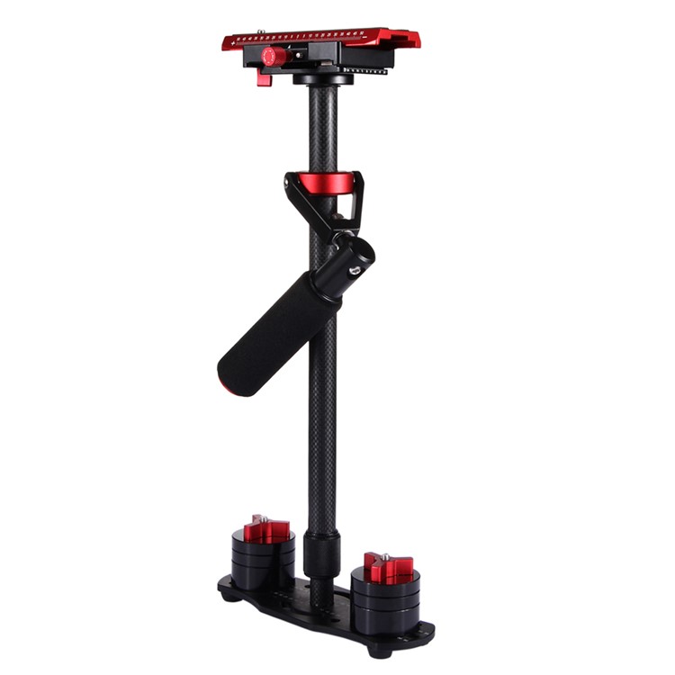 PULUZ S60T Adjustable 38.5-61cm Handheld Stabilizer Steadicam for DSLR Cameras DV Cameras - Red-3