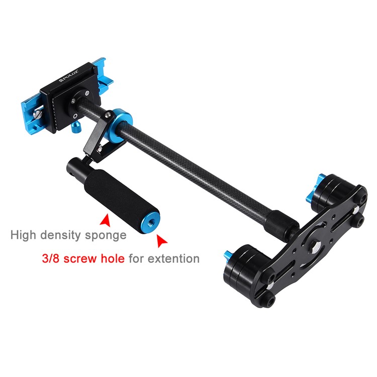PULUZ S60T 38.5-61cm Carbon Fiber Adjustable Handheld Stabilizer for DSLR Cameras DV Cameras - Blue-10