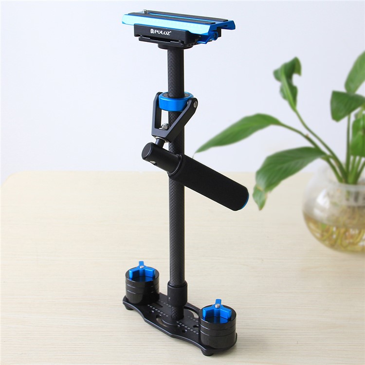 PULUZ S60T 38.5-61cm Carbon Fiber Adjustable Handheld Stabilizer for DSLR Cameras DV Cameras - Blue-17