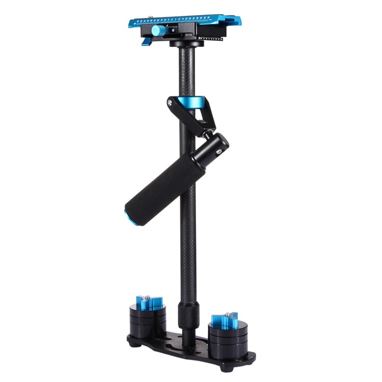PULUZ S60T 38.5-61cm Carbon Fiber Adjustable Handheld Stabilizer for DSLR Cameras DV Cameras - Blue-3