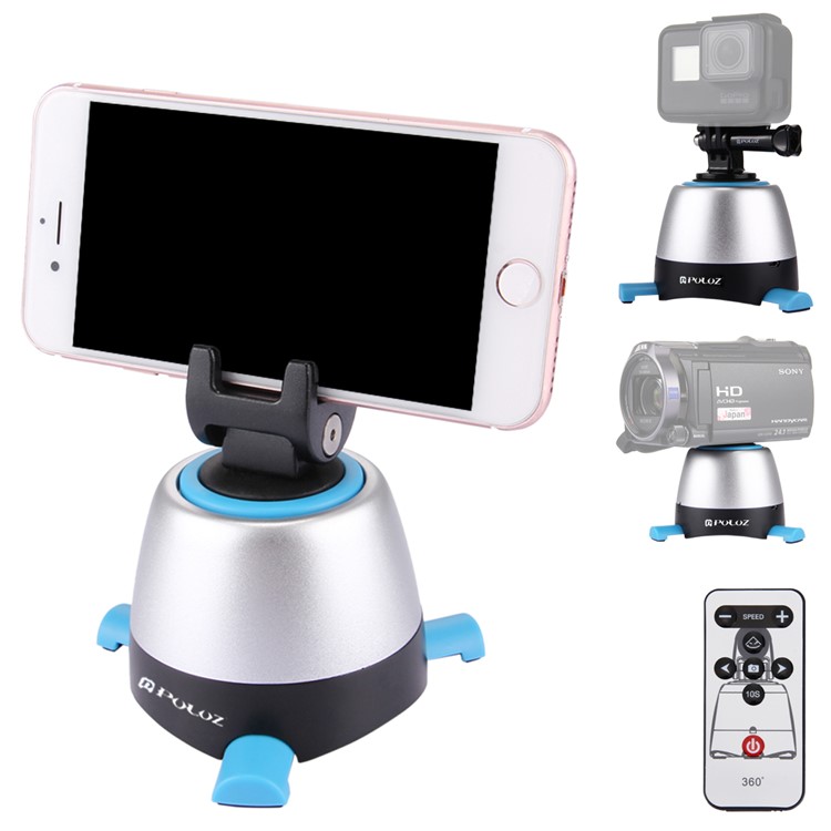 PULUZ PU360 Electronic 360 Degree Rotation Panoramic Tripod Head with Remote Controller - Blue-1