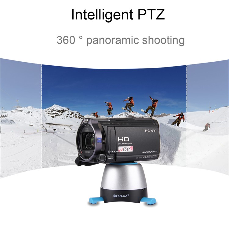 PULUZ PU360 Electronic 360 Degree Rotation Panoramic Tripod Head with Remote Controller - Blue-11