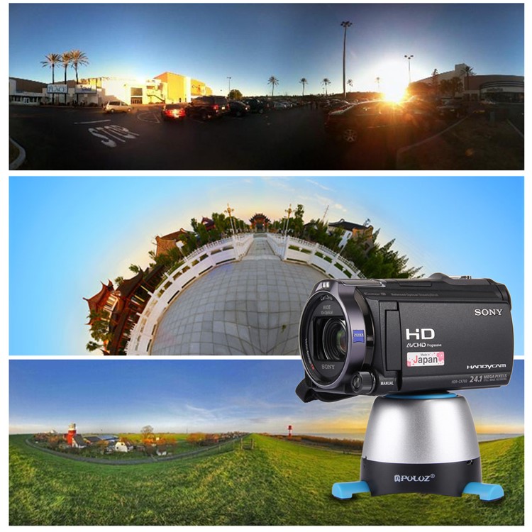 PULUZ PU360 Electronic 360 Degree Rotation Panoramic Tripod Head with Remote Controller - Blue-15